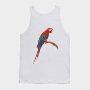 Red and Green Macaw Digital Painting Tank Top